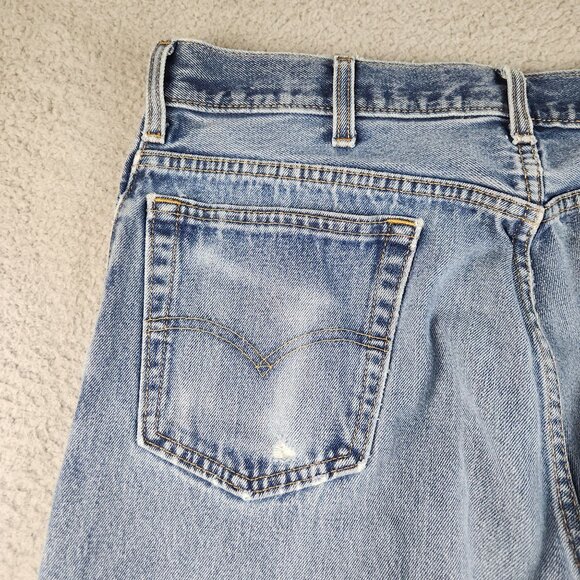 Levis Jeans Mens 36x32 Blue 517 Distress Faded Cowboy Western Ranch Hand Rodeo a - Picture 14 of 15